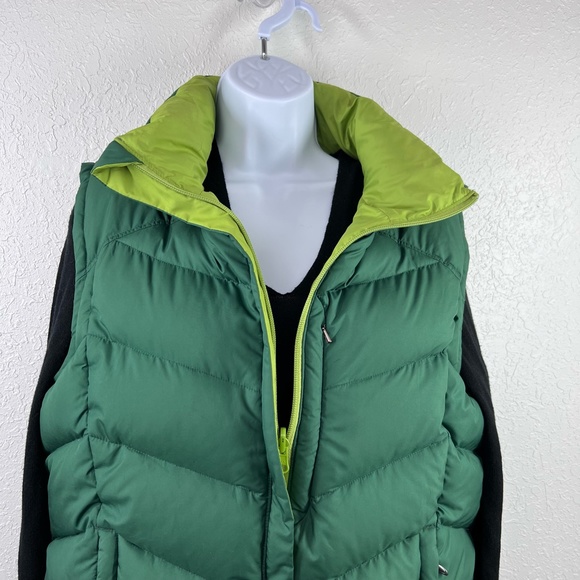 Columbia Reversible Down Puffer Vest, Green & Lime, Sz. L Cozy Warm Outdoor Cold - Picture 3 of 10